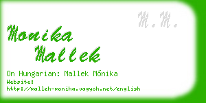 monika mallek business card